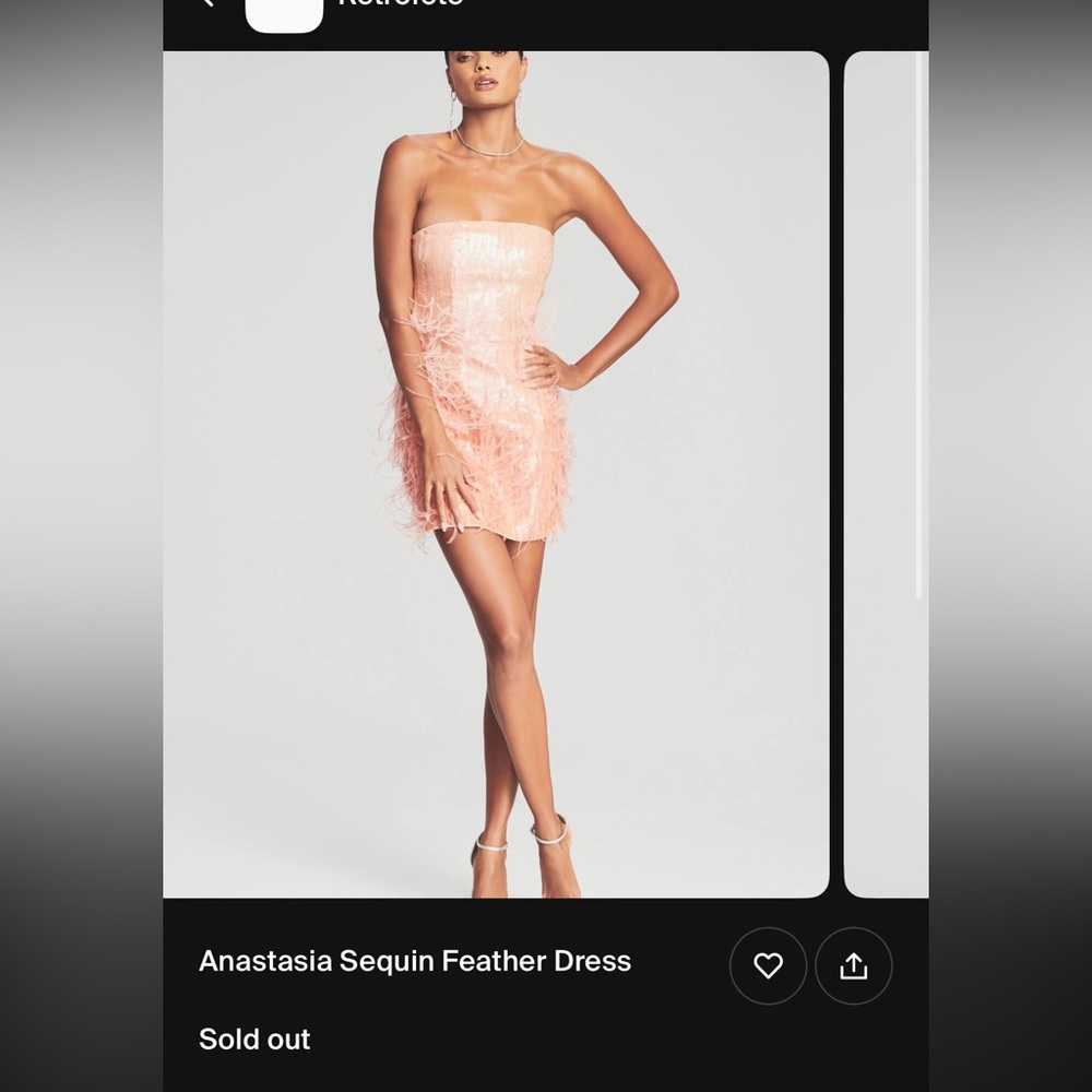 Retrofete Anastasia Sequin Feather Dress - Sold Out